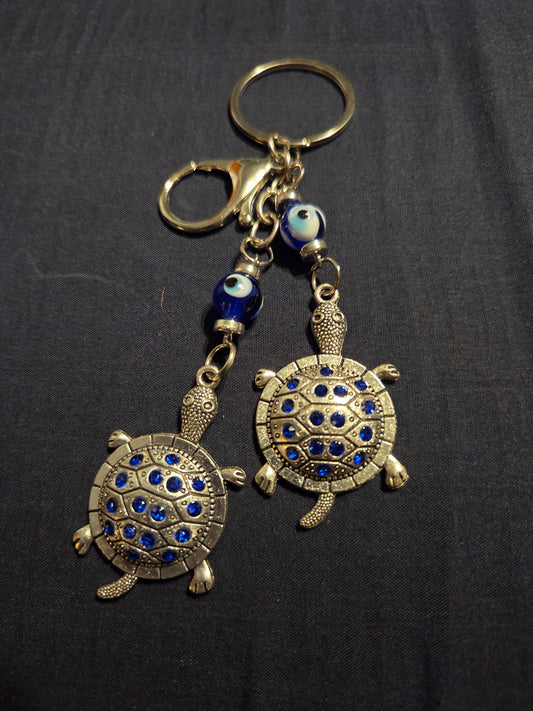 Evil eye turtle Keychain