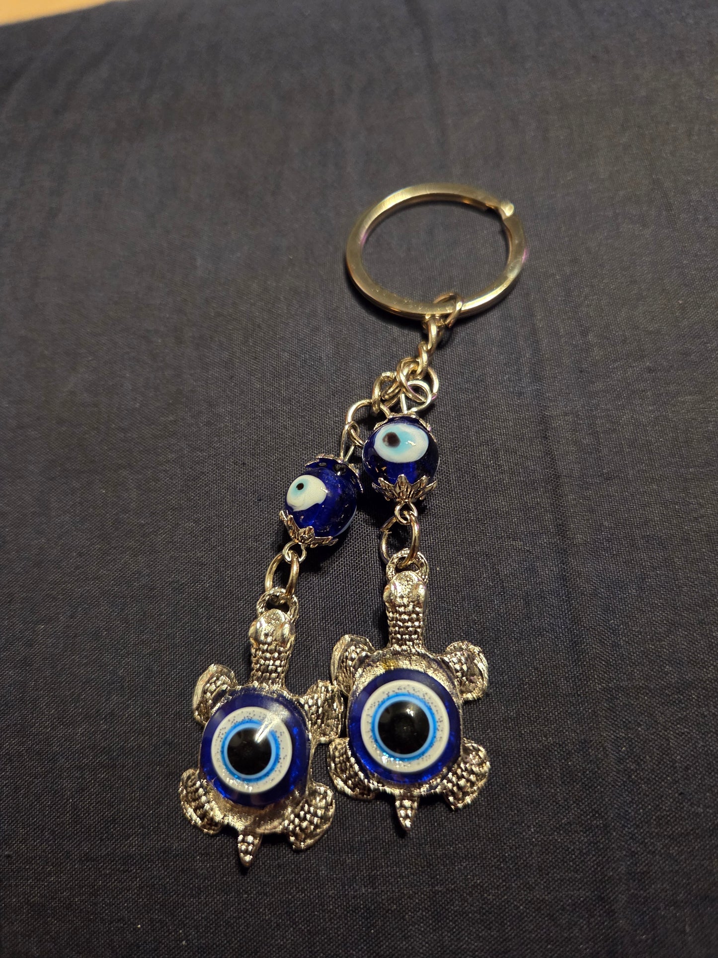 Evil eye turtle Keychain