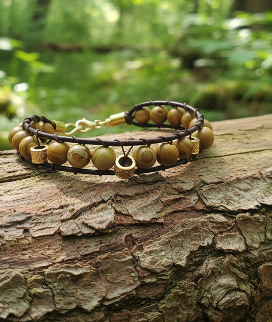 Mend bracelet petrified wood