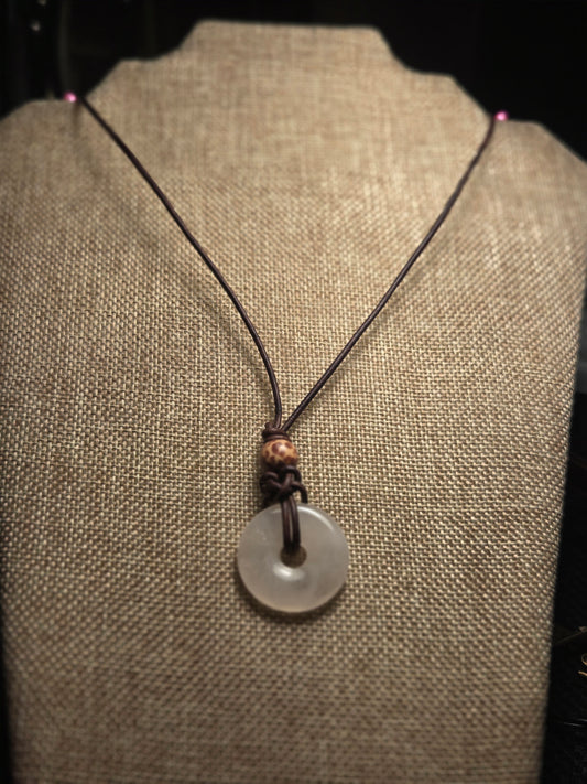 Men's rose Quartz necklace small