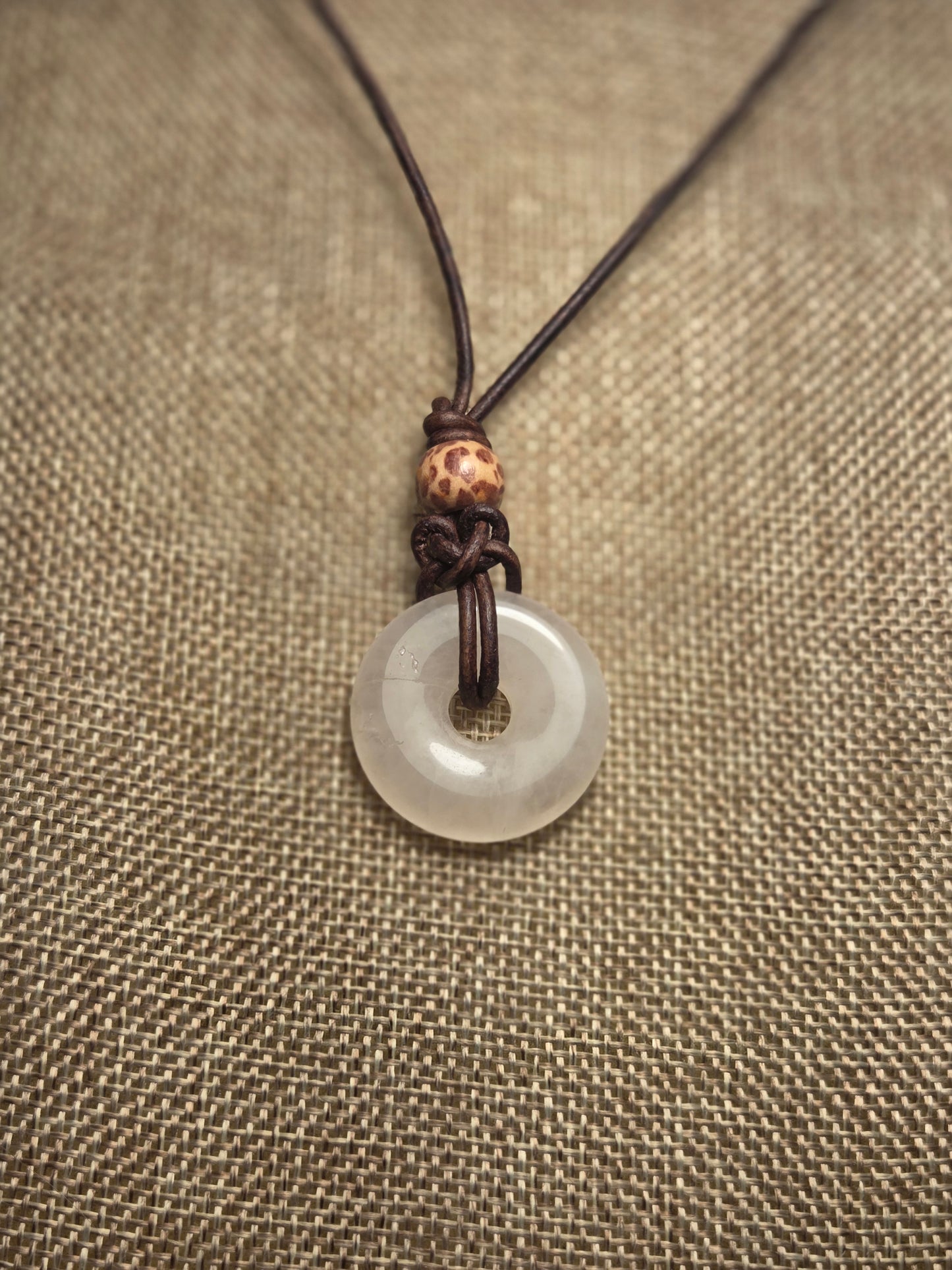 Men's rose Quartz necklace small