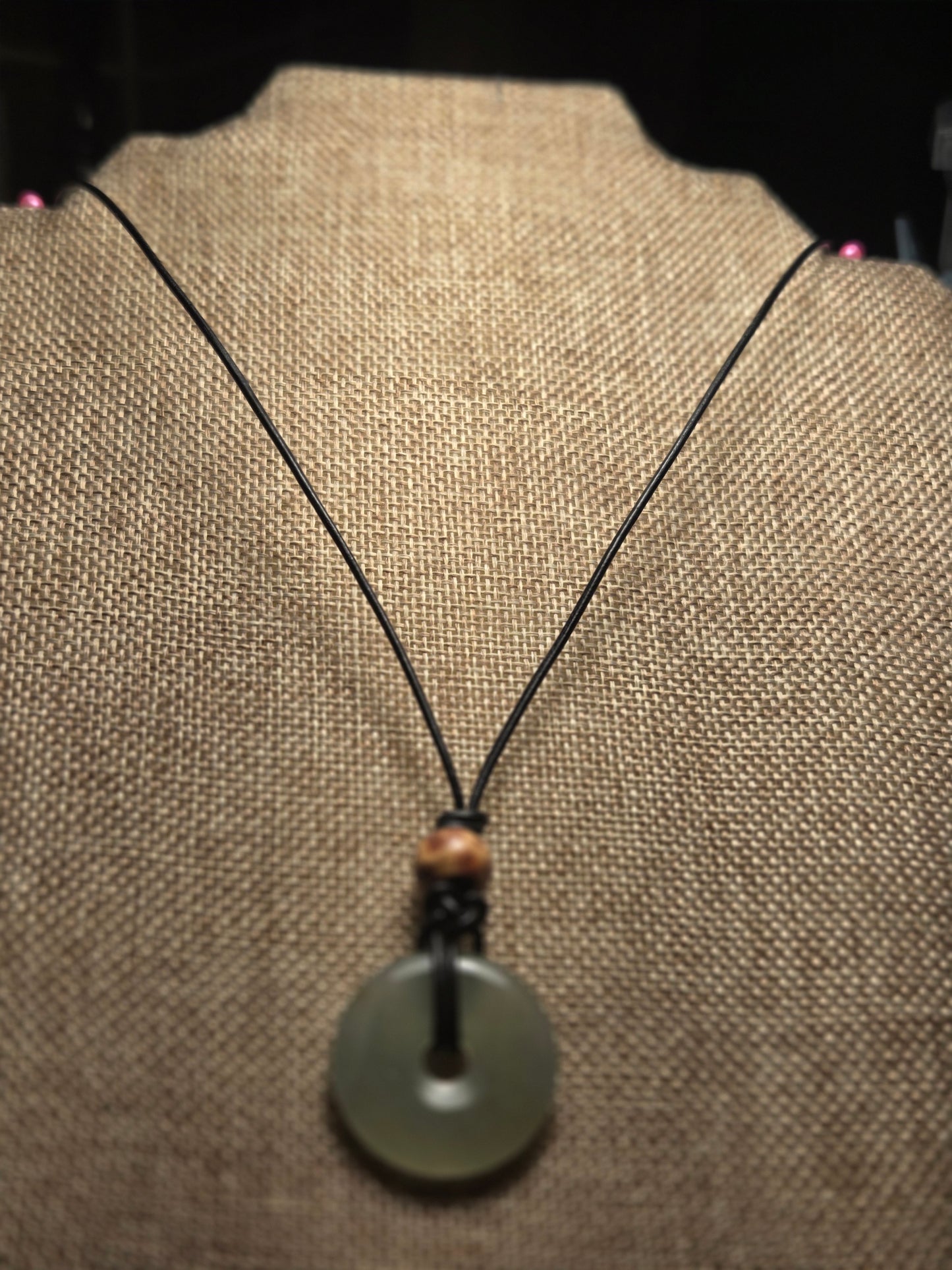 Men's green aventurine necklace