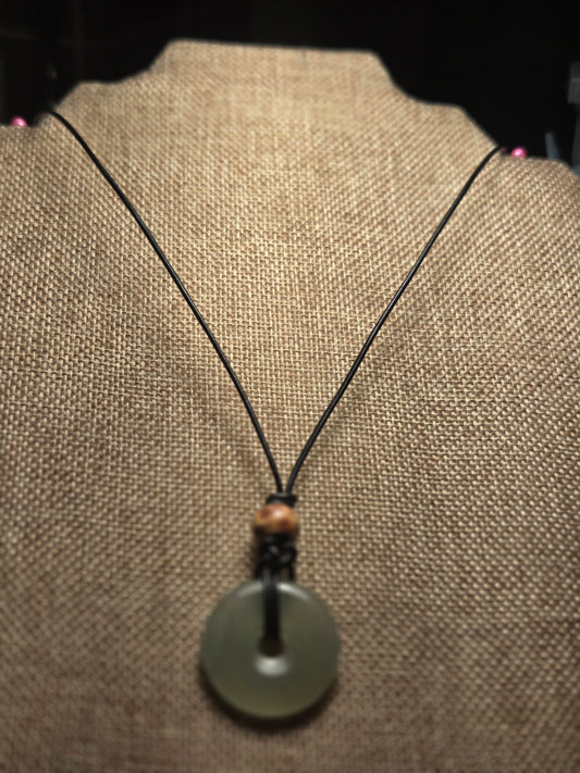 Men's green aventurine necklace