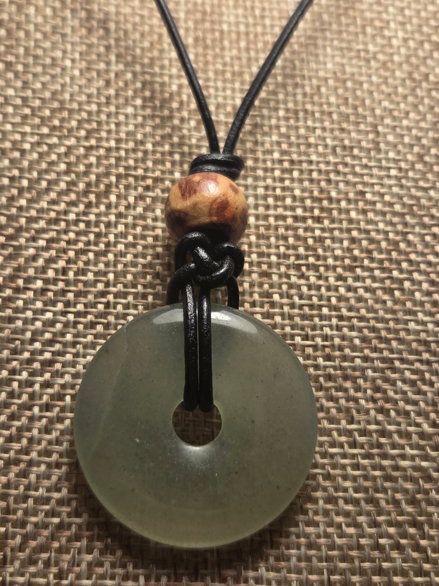Men's green aventurine necklace
