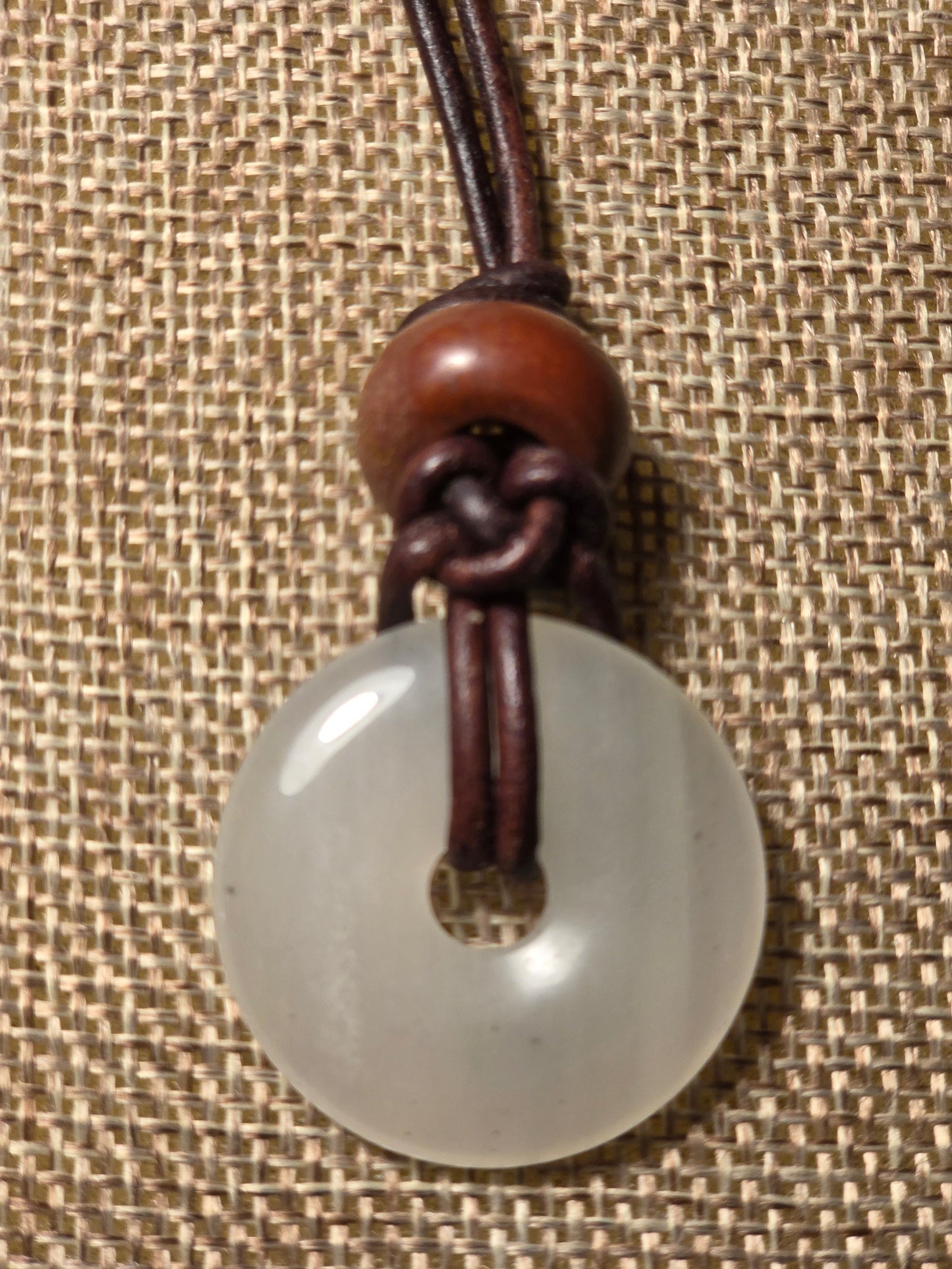 Moss agate men's necklace