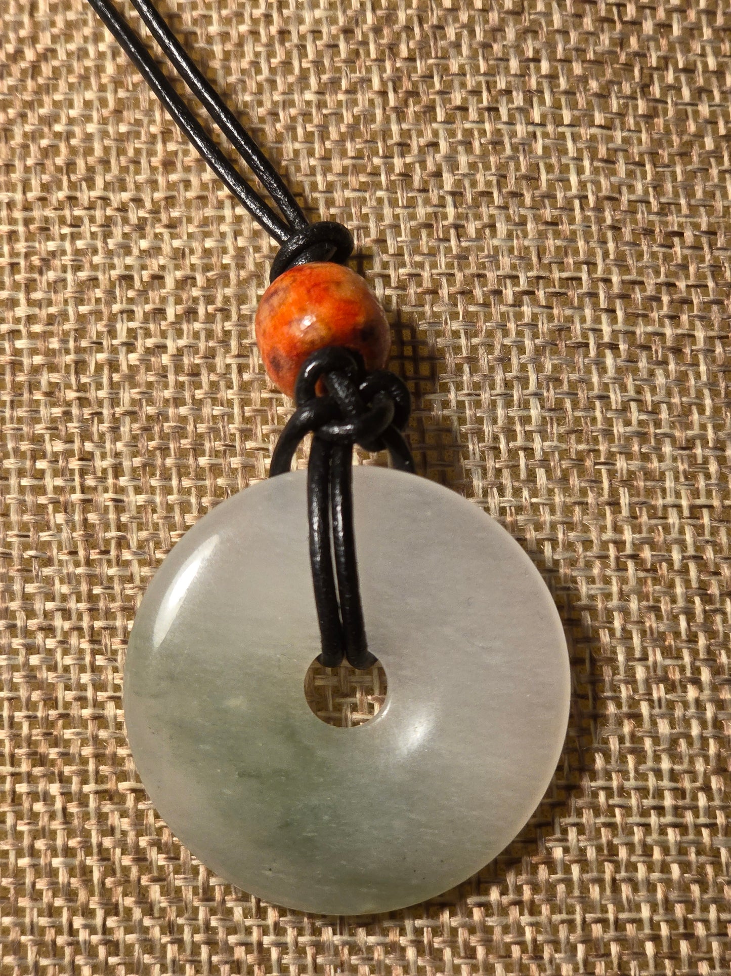 Moss agate men's necklace
