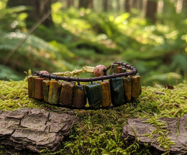 Men's bracelet ocean jasper