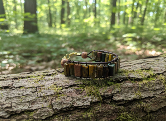 Men's bracelet ocean jasper