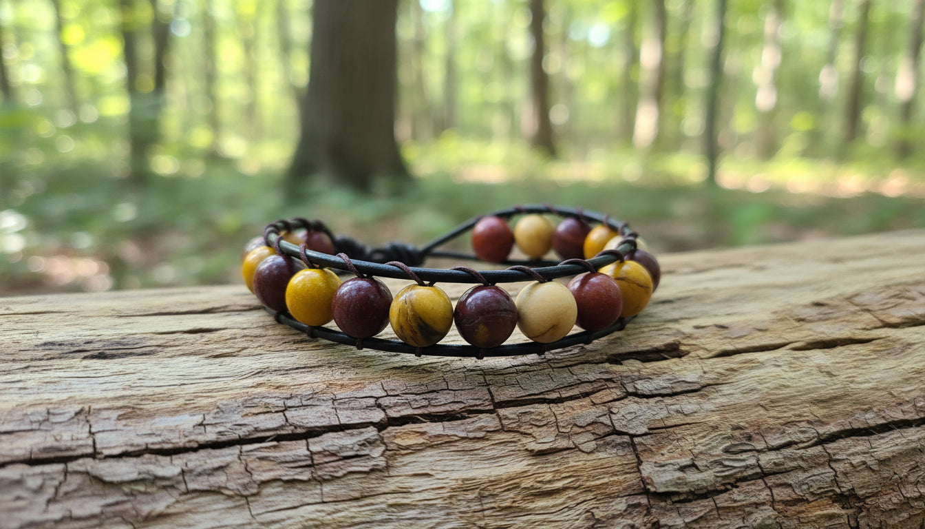 Mookaite mens bracelet