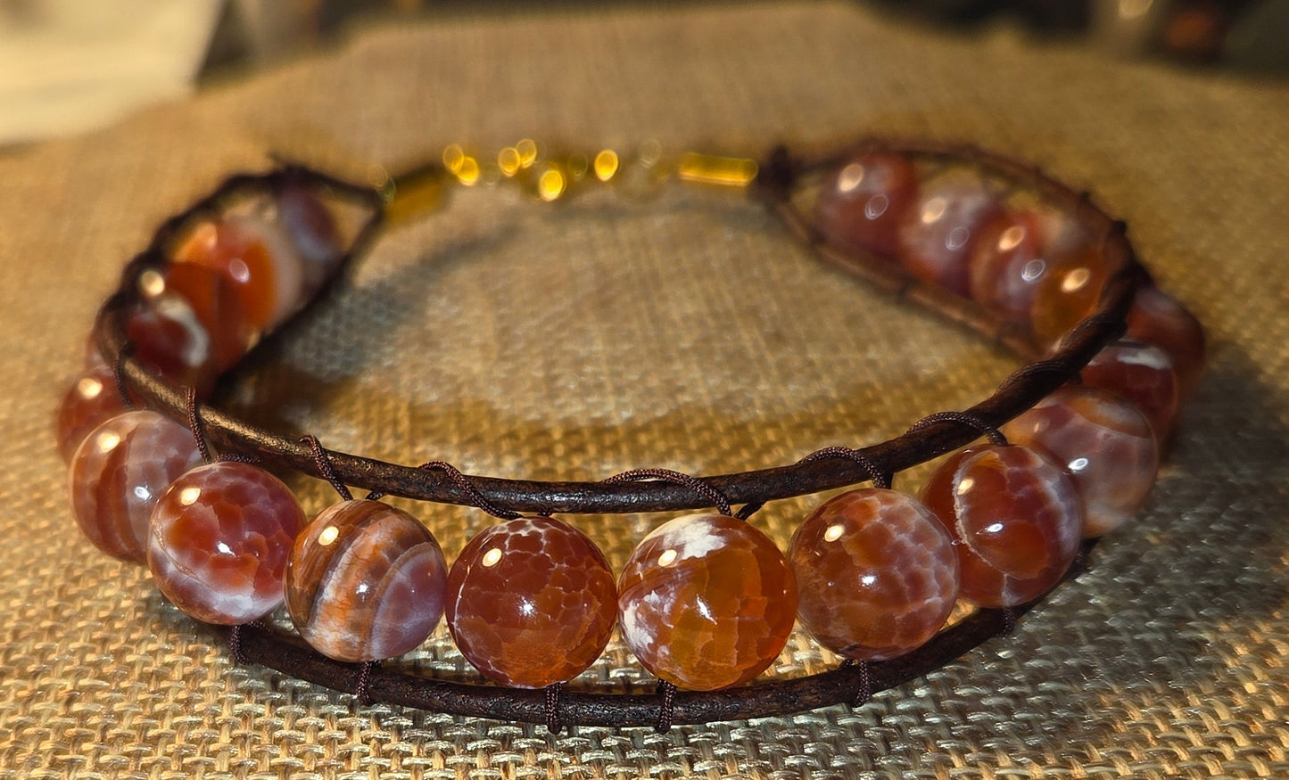 Men's carnelian bracelet