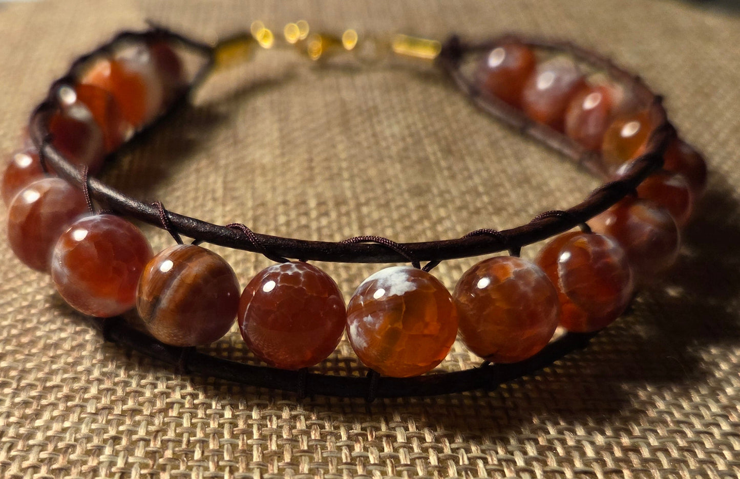 Men's carnelian bracelet