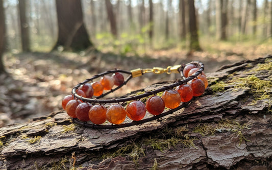 Men's carnelian bracelet