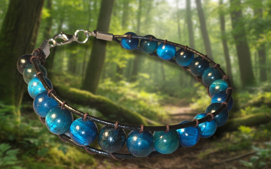 Men's bracelet blue tiger's eye