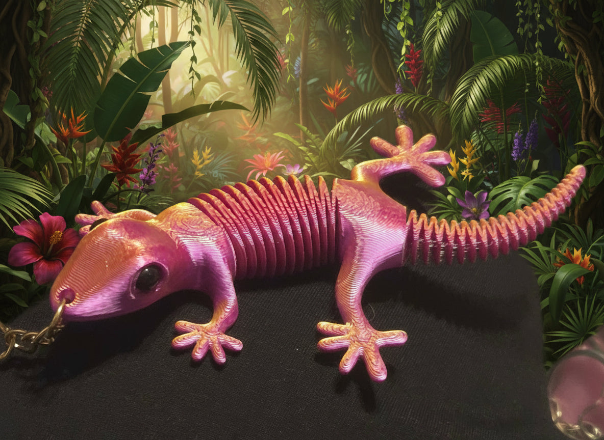 3D lizard keychain