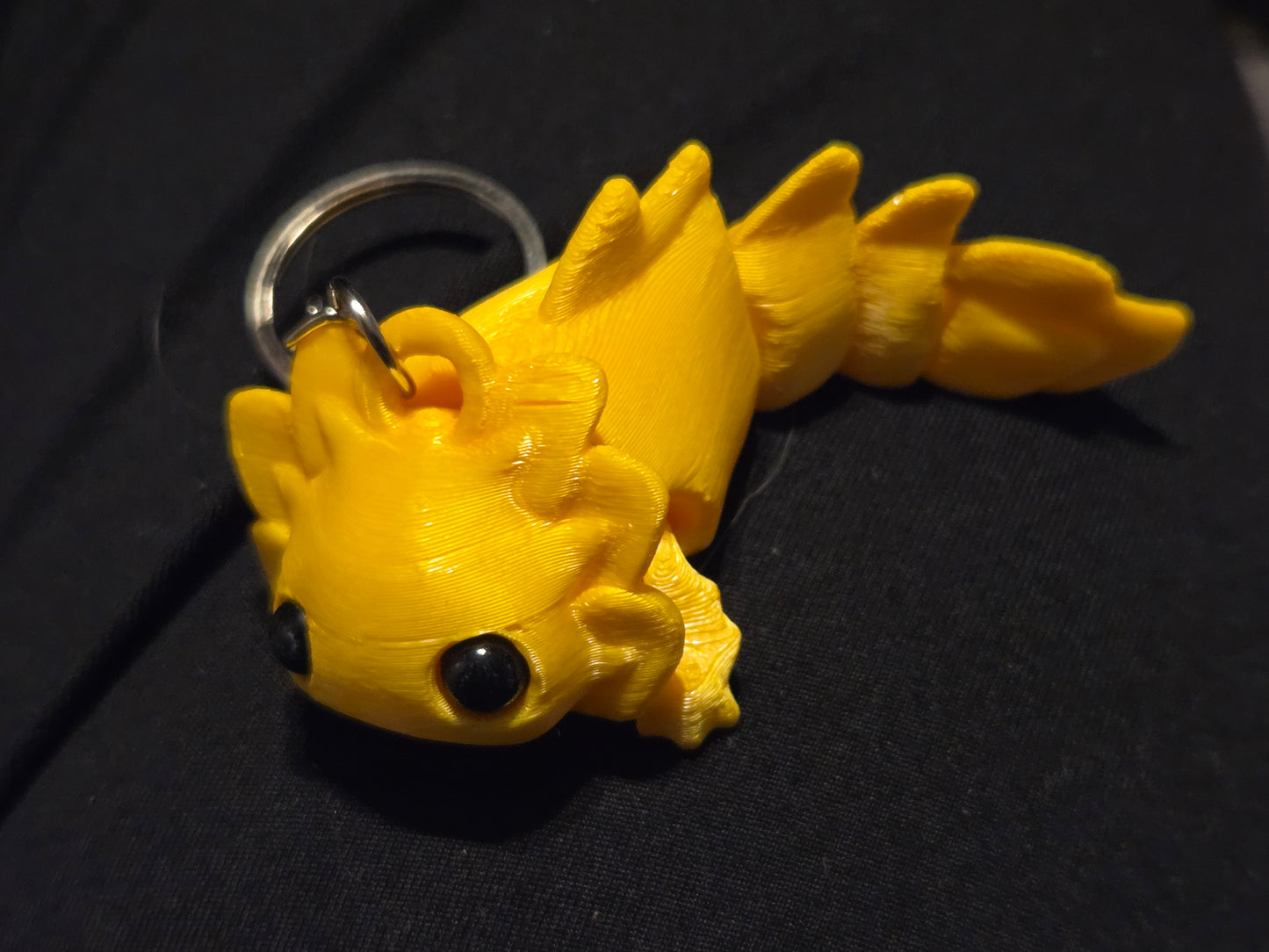 3D axolotl keychain