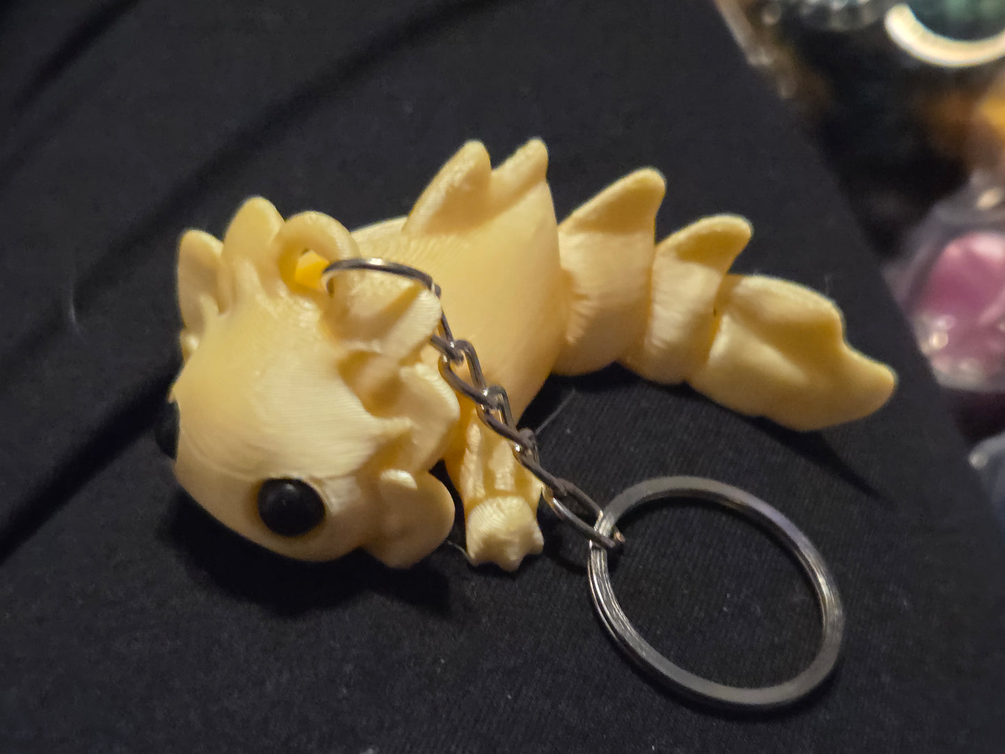 3D axolotl keychain