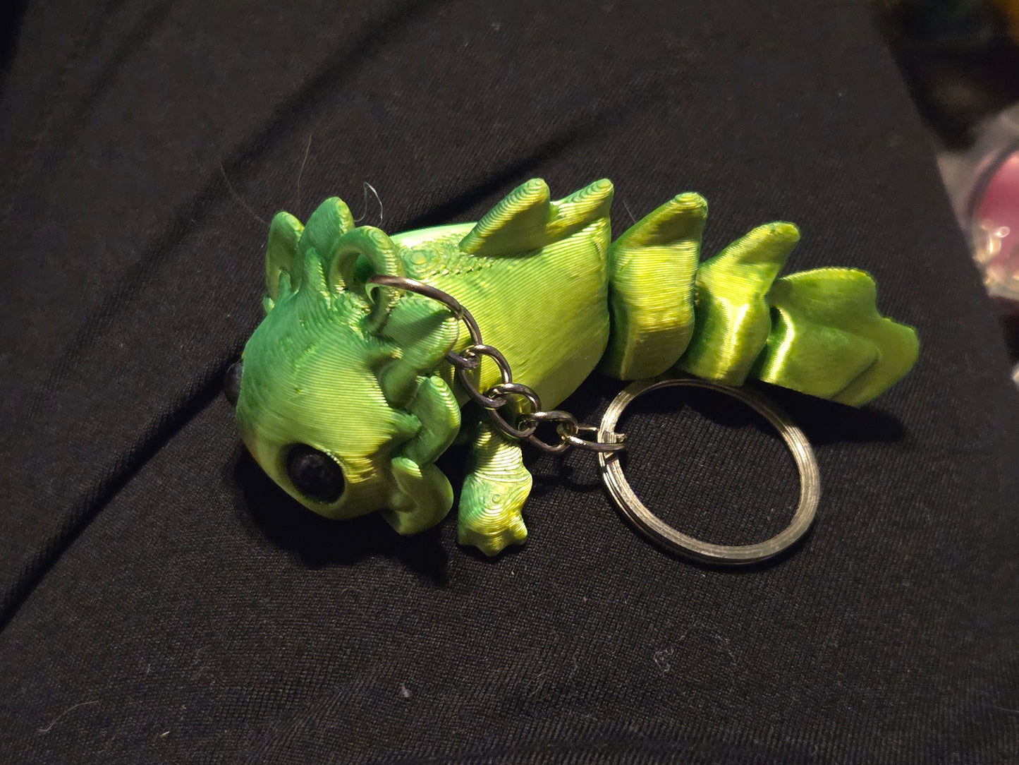 3D axolotl keychain
