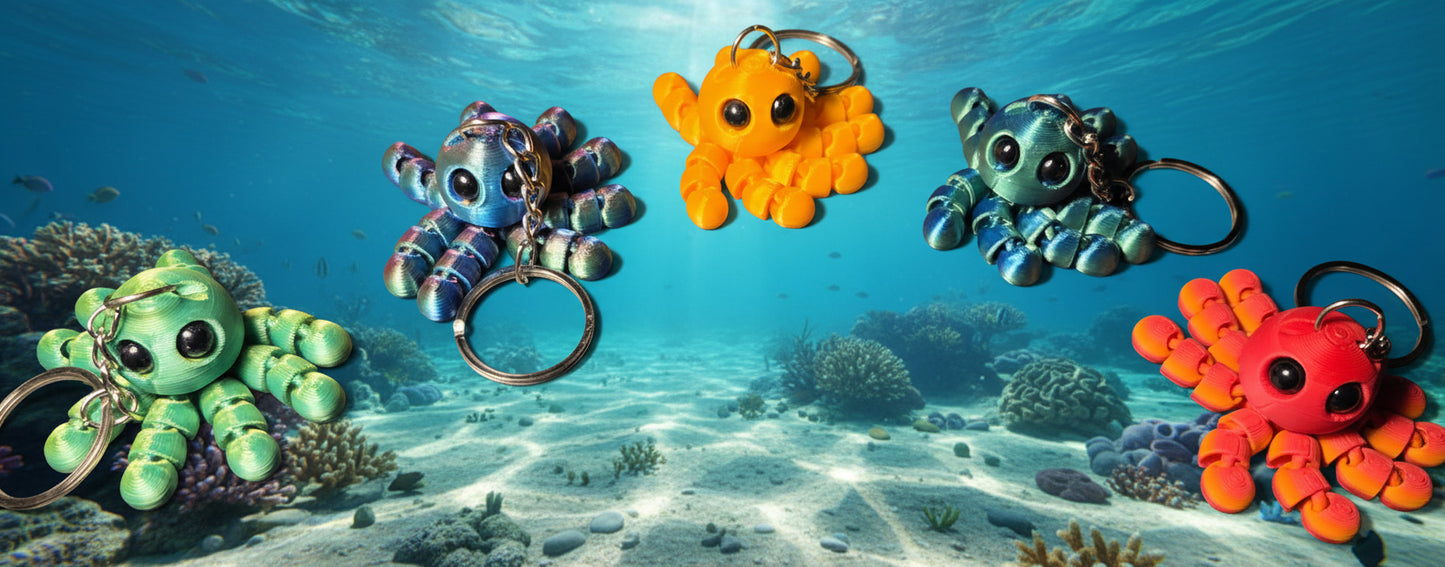 3D octopus keychain