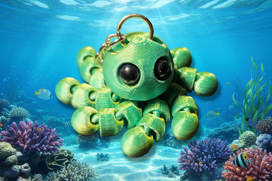 3D octopus keychain