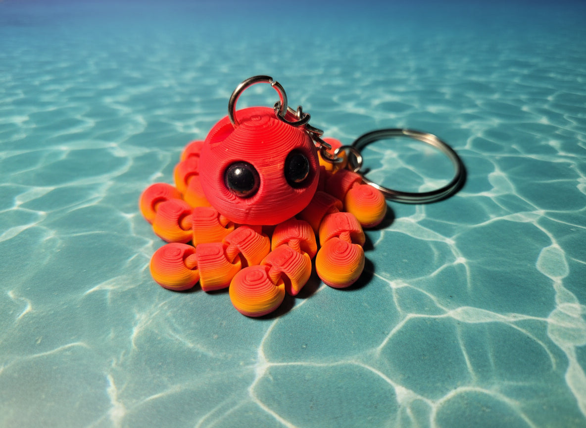 3D octopus keychain