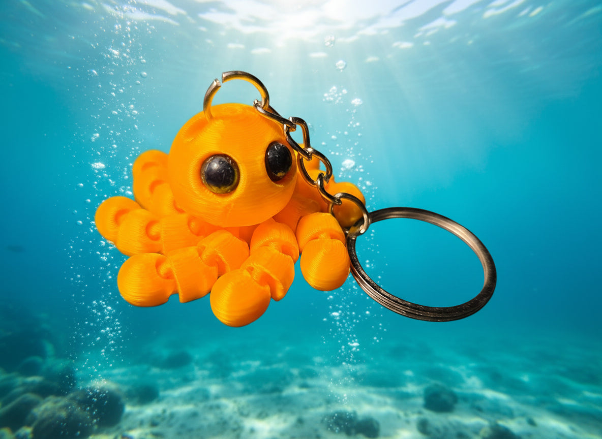 3D octopus keychain