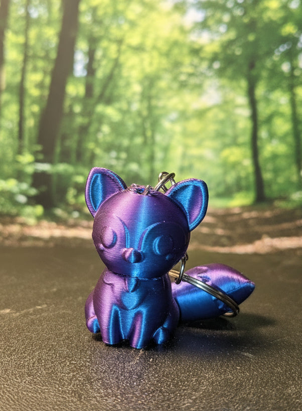 3D cat keychain