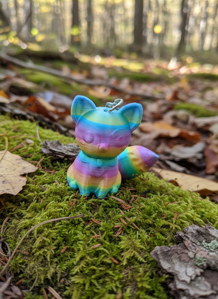 3D cat keychain