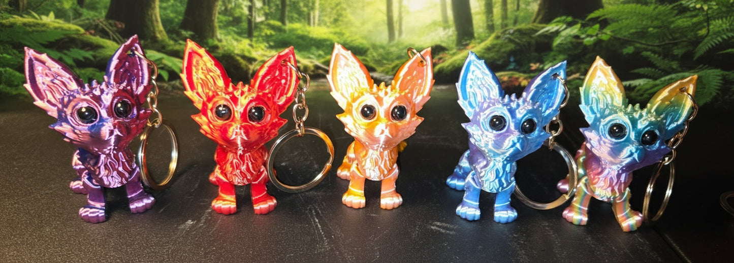 3D fox 2 keychain