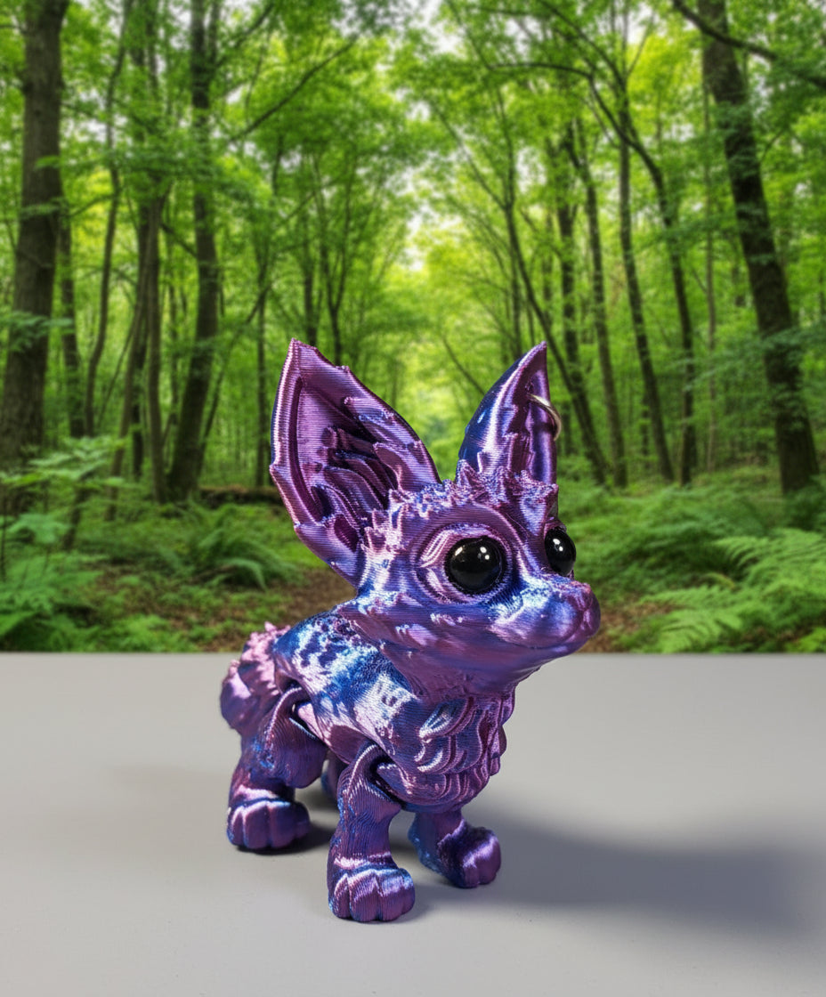 3D fox 2 keychain