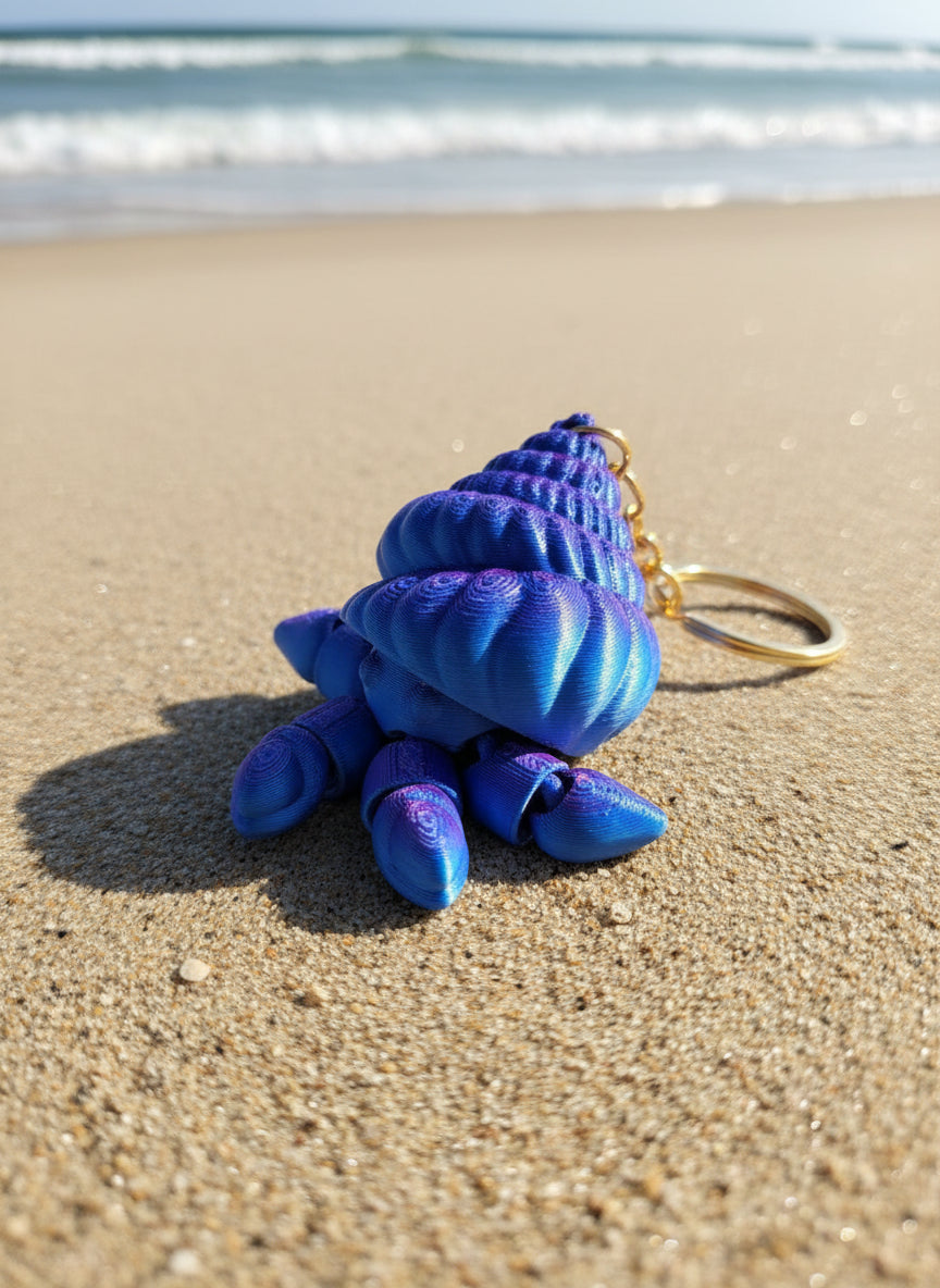 3D printed hermit crab keychain