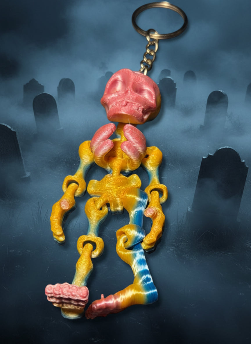 3D printed skeleton Keychain