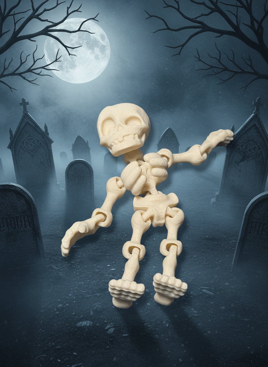 3D printed skeleton Keychain