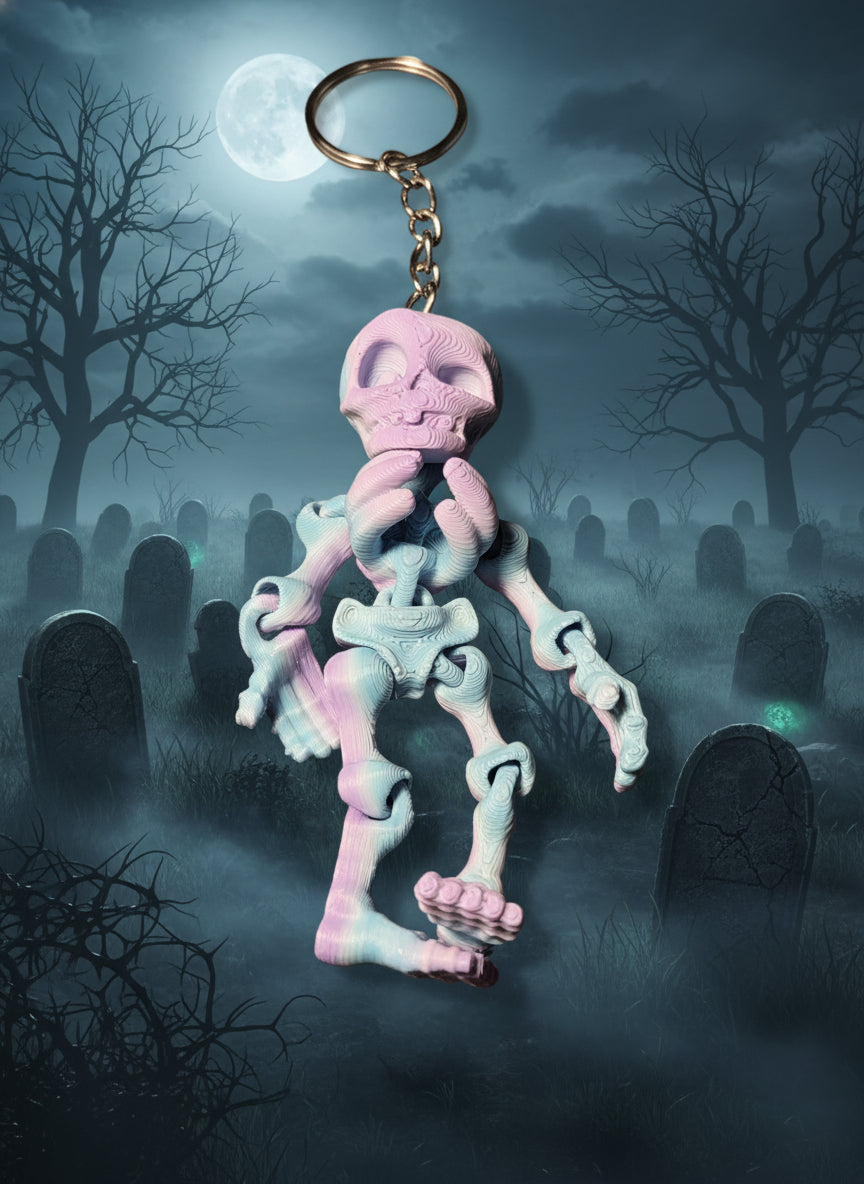 3D printed skeleton Keychain