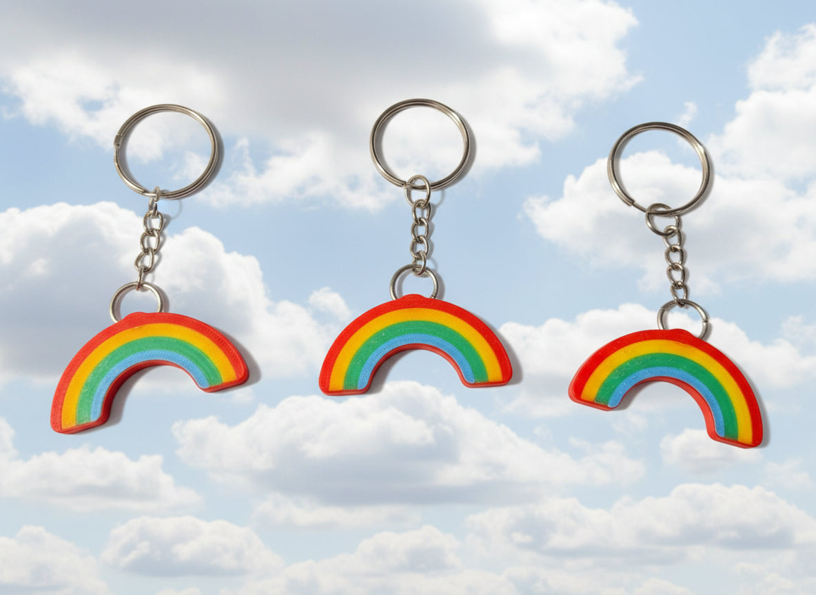 3D Rainbow keychain