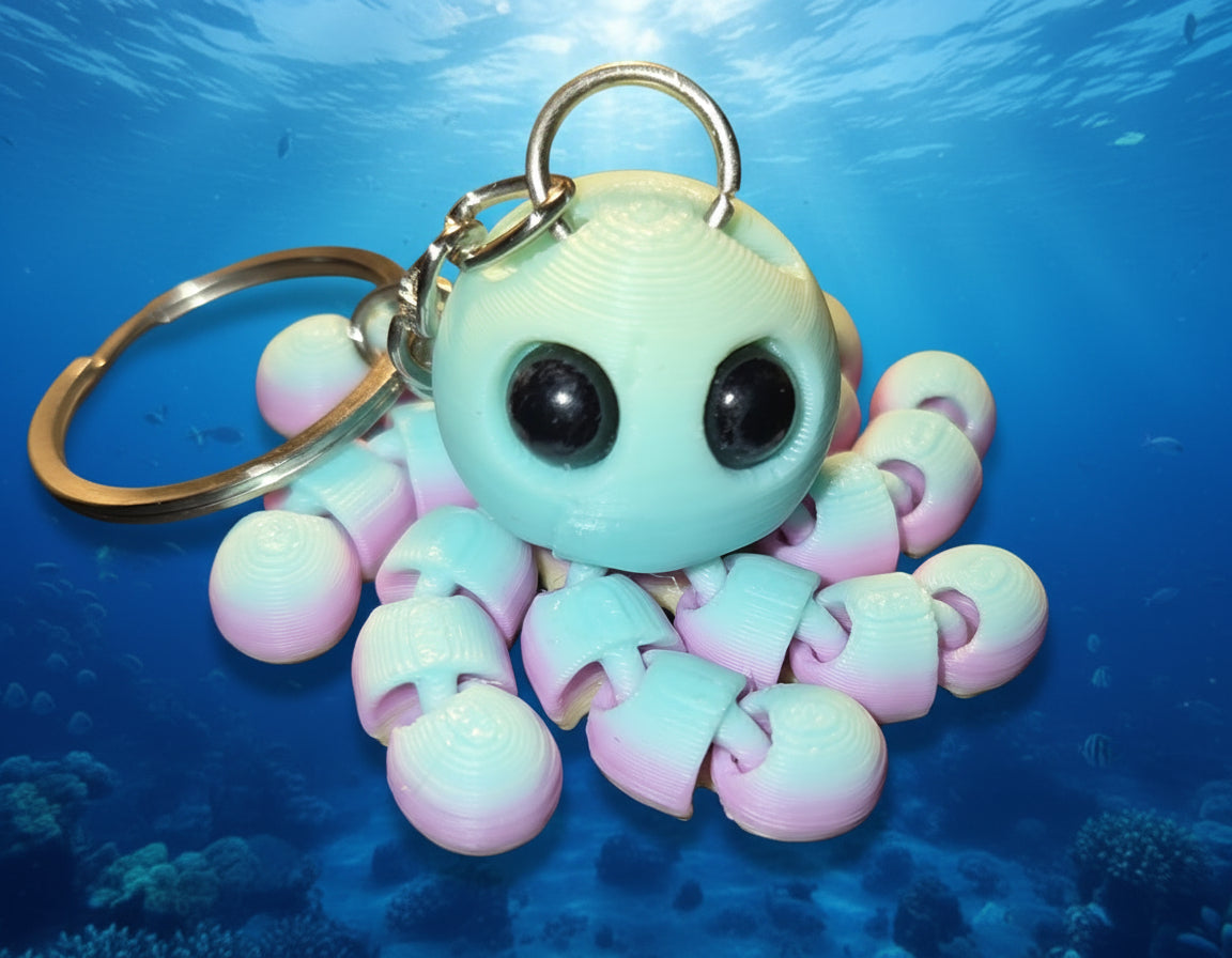 3D octopus keychain