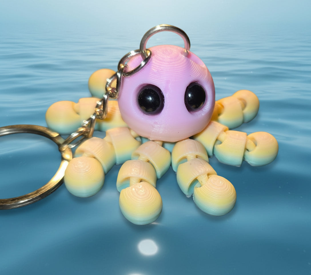 3D octopus keychain