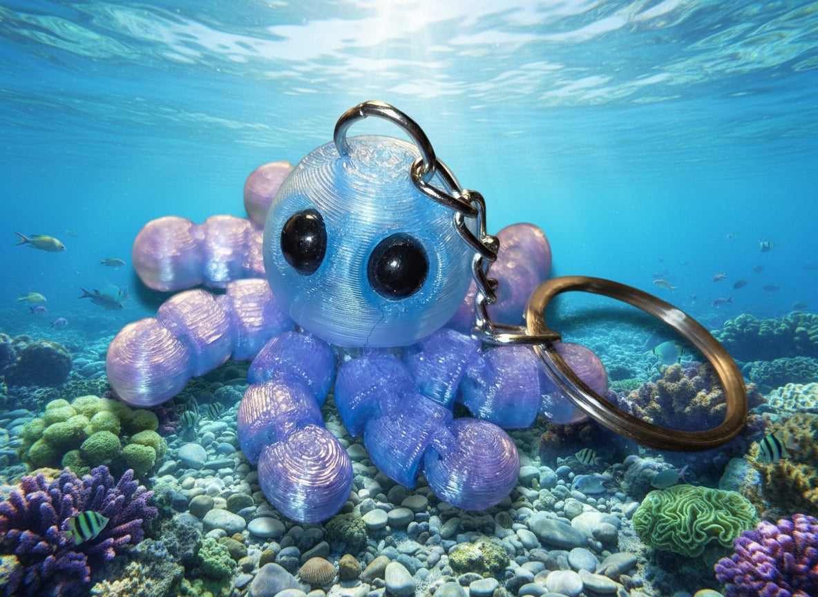 3D octopus keychain
