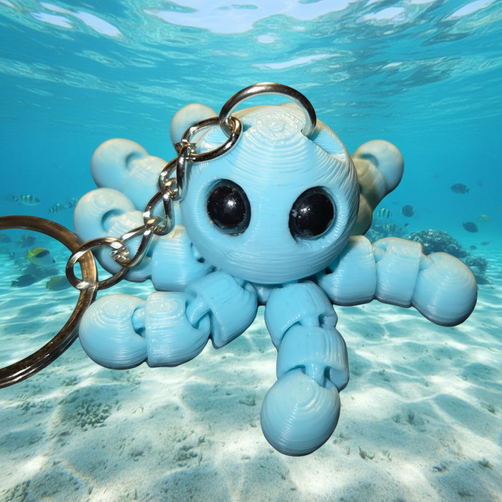 3D octopus keychain