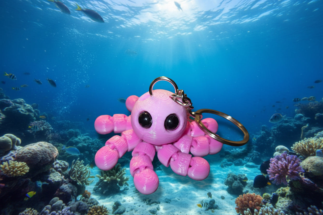 3D octopus keychain