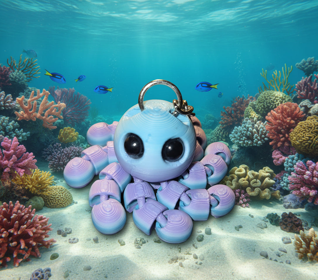 3D octopus keychain