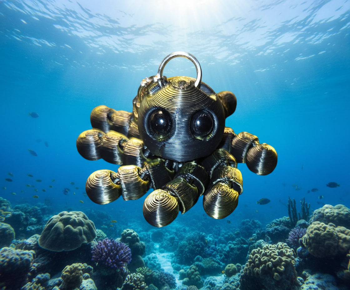 3D octopus keychain