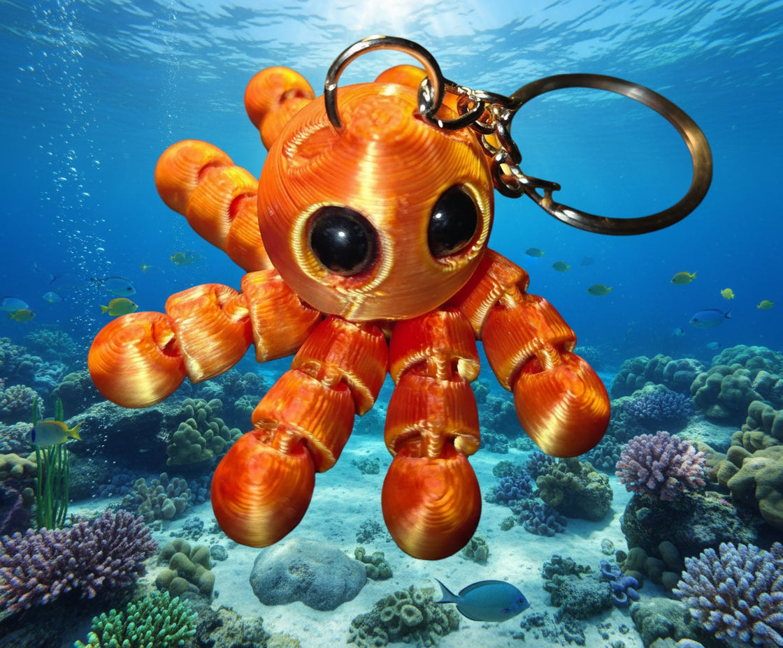 3D octopus keychain