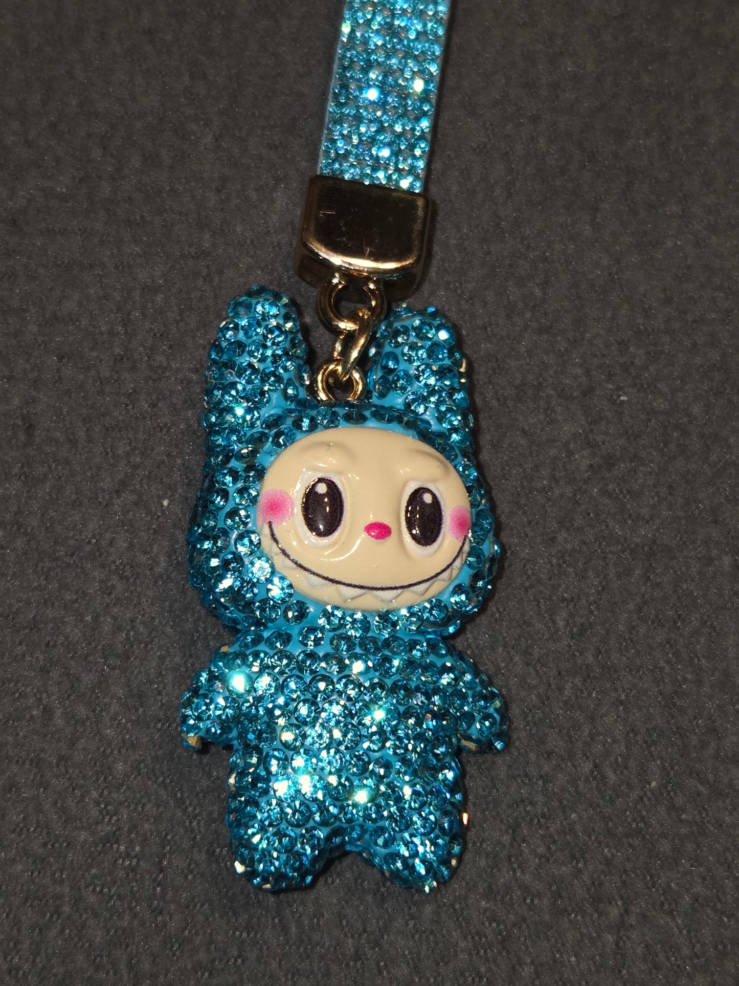 Authentic pop mart the monster the Labubu keychain rhinestones