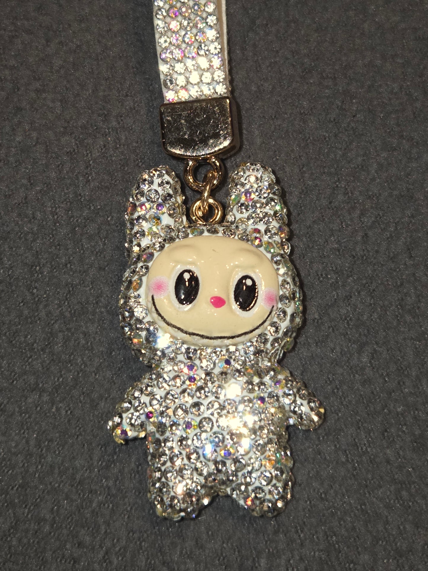 Authentic pop mart the monster the Labubu keychain rhinestones