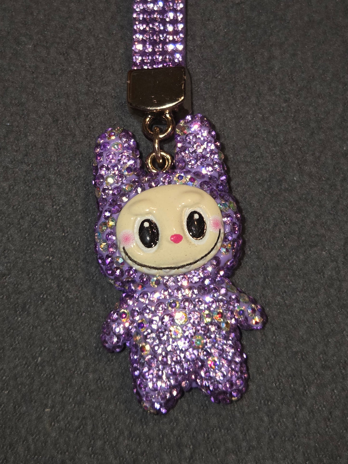 Authentic pop mart the monster the Labubu keychain rhinestones