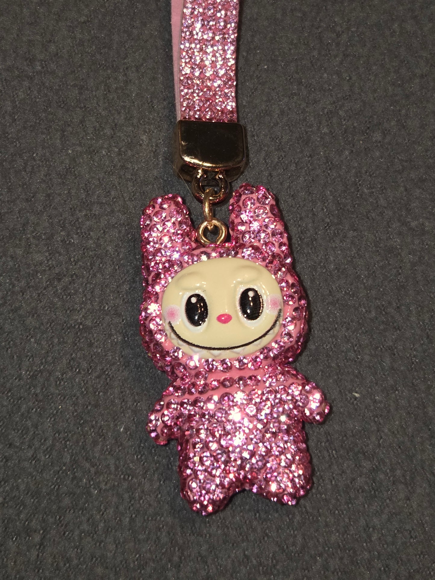 Authentic pop mart the monster the Labubu keychain rhinestones