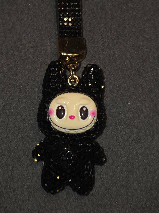 Authentic pop mart the monster the Labubu keychain rhinestones