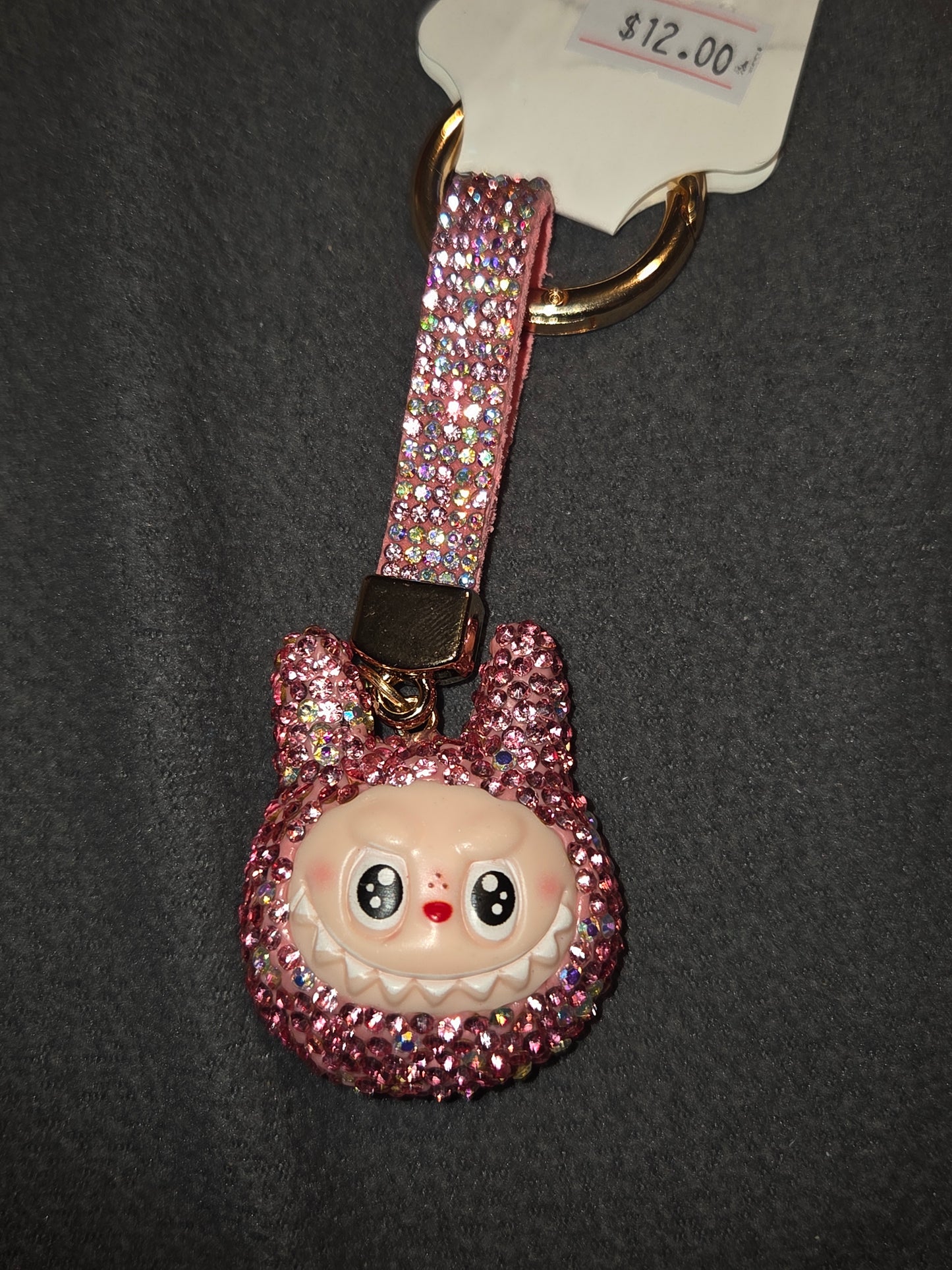 Authentic pop mart the monster the Labubu keychain rhinestones 2