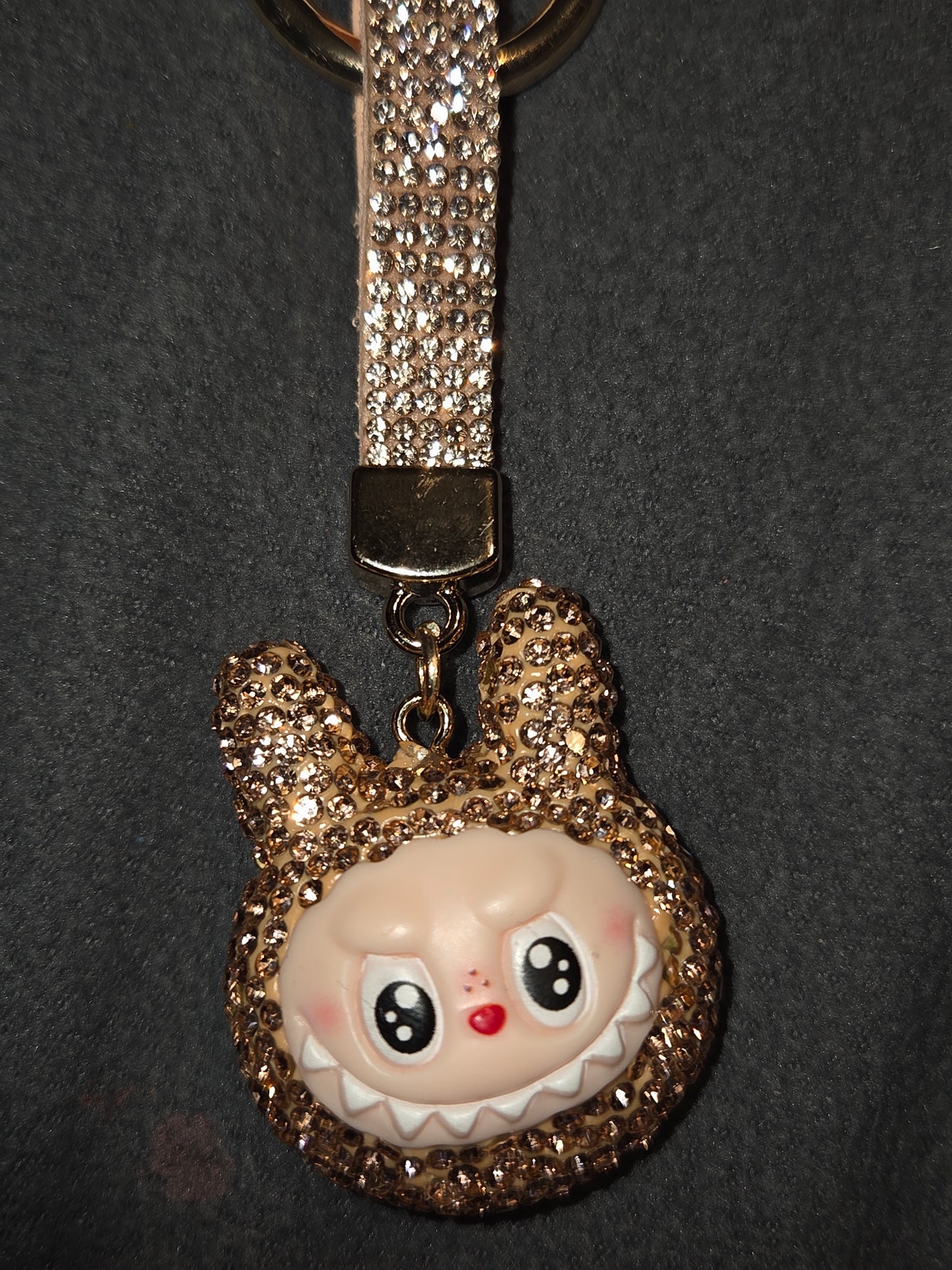 Authentic pop mart the monster the Labubu keychain rhinestones 2