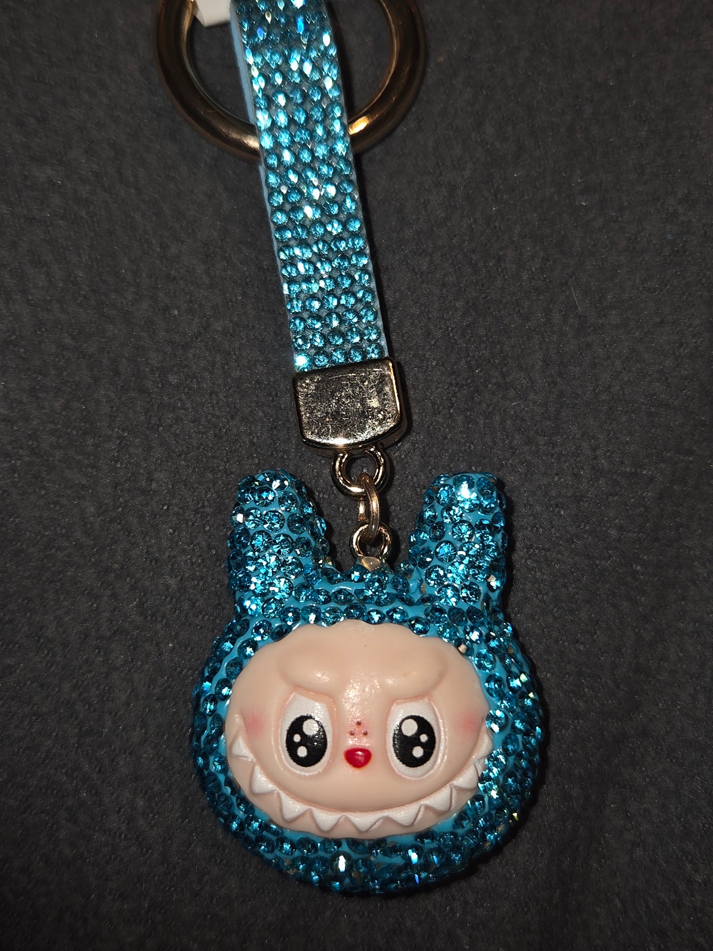 Authentic pop mart the monster the Labubu keychain rhinestones 2